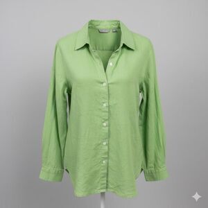 J. Jill Green long sleeve button down top size XS fits S/M